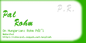 pal rohm business card